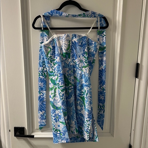 Lilly Pulitzer sz 0 Floral Strapless Dress - Picture 4 of 4